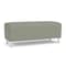 Lesro Siena Lounge Reception Loveseat Bench, Brushed Steel, OH Eucalyptus Upholstery SN6001 - alternate 1